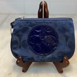 Coach Wristlet Bag Purse Signature Logo Medallion Wallet Pouch Clutch